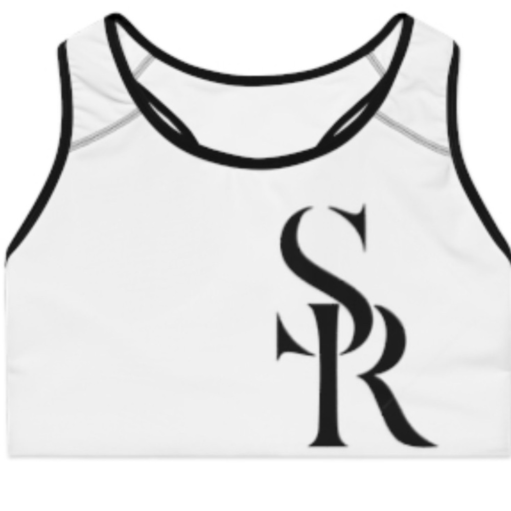 White and Black Crop Top